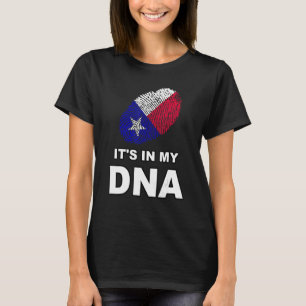 Det är i min Dna Fingerprint Texas Texan Flagga Th T Shirt