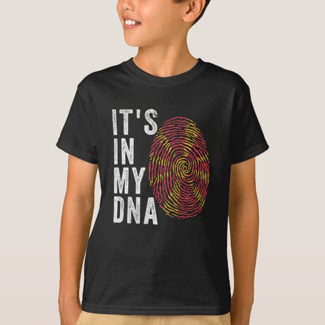Det är i min DNA-Flagga - Makedonien T Shirt (Framsida)