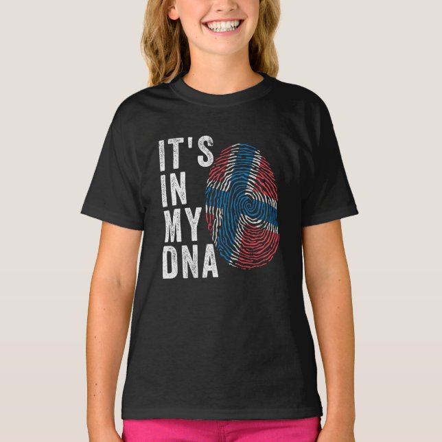 Det är i min DNA-Flagga - Norge T Shirt (Framsida)