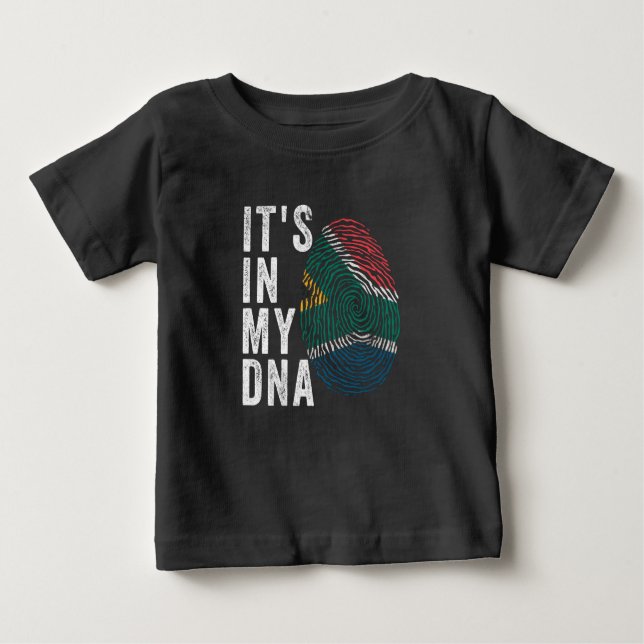 Det är i min DNA-Flagga - syd Afrika T Shirt (Framsida)