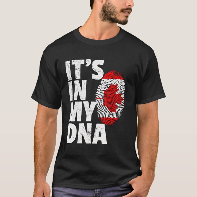 Det är i min DNA-funktion Kanadas kanadensiska Fla T Shirt (Framsida)