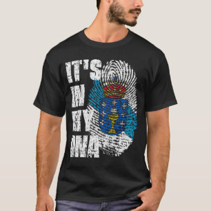 DET ÄR I MIN DNA Galicia Flagga T Shirt