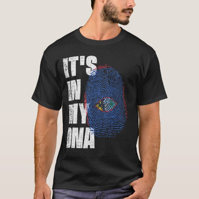 DET ÄR I MIN DNA Guam Flagga T Shirt (Framsida)