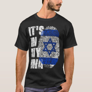 DET ÄR I MIN DNA Israel Flagga Boy Girl Gift T Shirt
