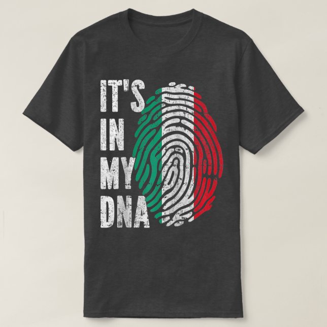 DET ÄR I MIN DNA-Italien Flagga Italienska Raglan  T Shirt (Design framsida)