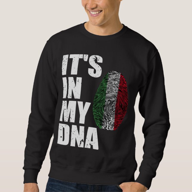 Det är i min DNA-Italien italiensk Flagga Lång Ärmad Tröja (Framsida)