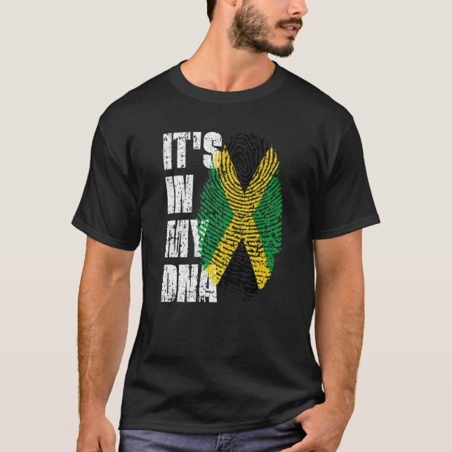 Det är i min Dna Jamaica Flagga Jamaican T Shirt (Framsida)