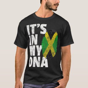 DET ÄR I MIN DNA Jamaican Jamaica Flagga Pride Nat T Shirt