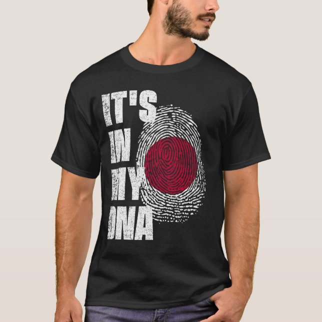 DET ÄR I MIN DNA Japan-Flagga T Shirt (Framsida)