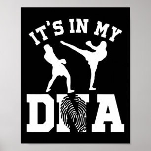 Det Är I Min Dna Kickboxning Presenter Poster