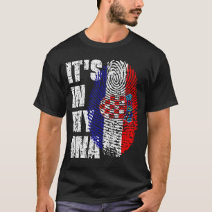 DET ÄR I MIN DNA-kroatia Flagga Boy Girl Gift T Shirt