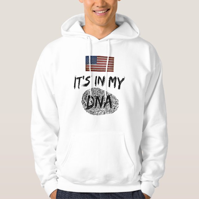DET ÄR I MIN DNA LAND FLAGGA-ANPASSADE HOODIE (Framsida)