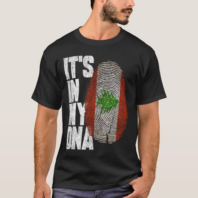 Det är i min DNA-libanesiska proud Libanon Flagga T Shirt (Framsida)