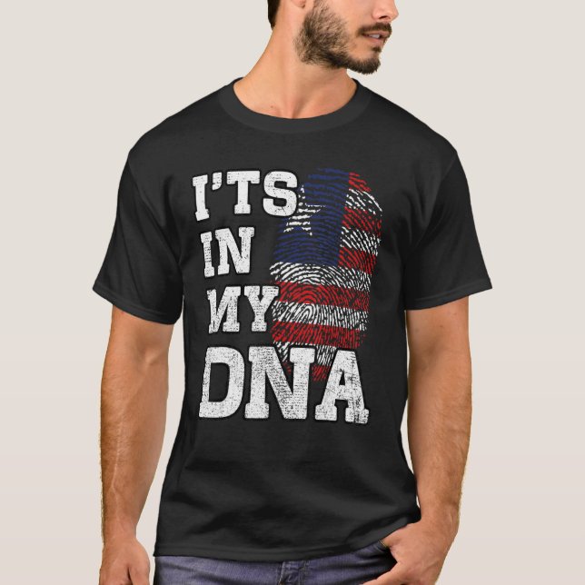 Det är i min DNA Liberian Fingerprint Proud Liberi T Shirt (Framsida)