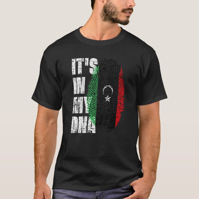 Det är i min Dna Libyen-Flagga Libyen T Shirt (Framsida)