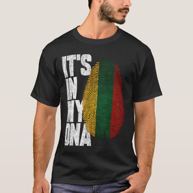 Det är i min DNA-litauiska Shirt Proud Hispanic T (Framsida)