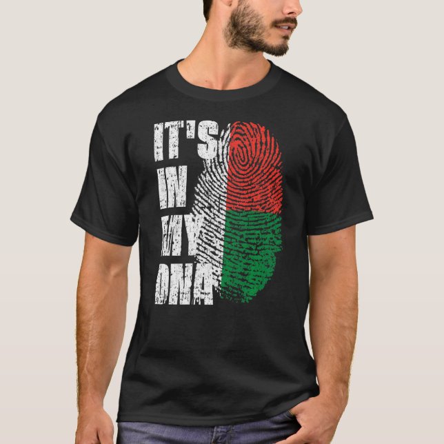 Det är i min Dna Madagascar-Flagga Madagaskar T Shirt (Framsida)