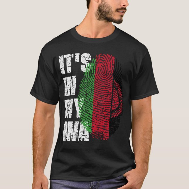 DET ÄR I MIN DNA Malawi Flagga Malawian T Shirt (Framsida)