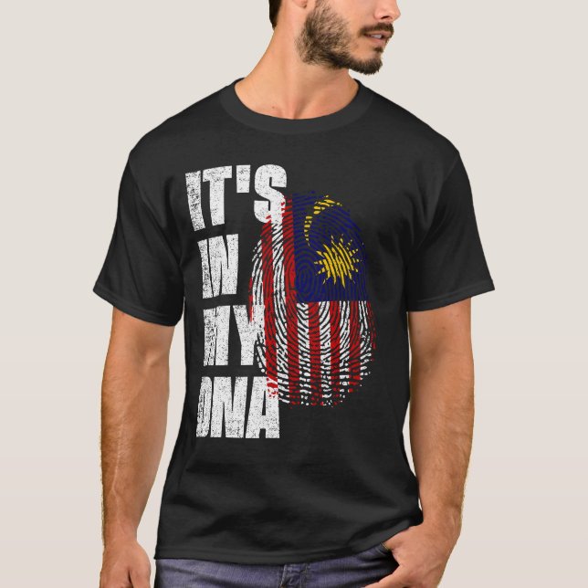 DET ÄR I MIN DNA Malaysia Flagga T Shirt (Framsida)
