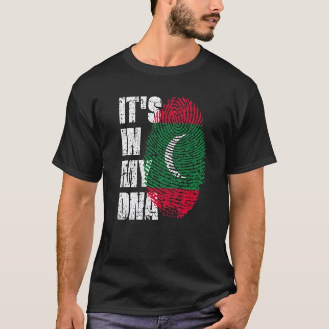 Det är i min Dna Maldives Flagga Maldivesian T Shirt (Framsida)