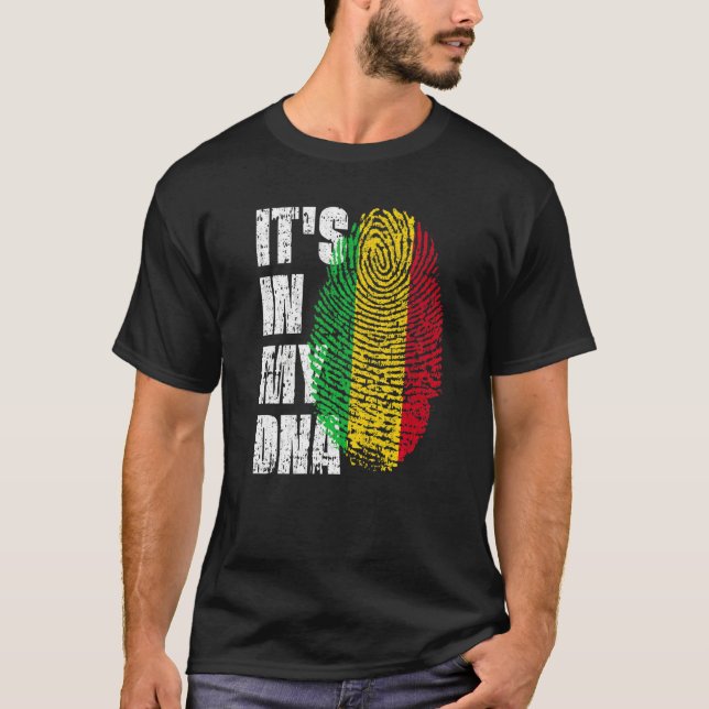 Det är i min Dna Mali Flagga Malian T Shirt (Framsida)