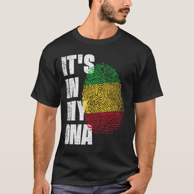 DET ÄR I MIN DNA Mali Flagga T Shirt (Framsida)