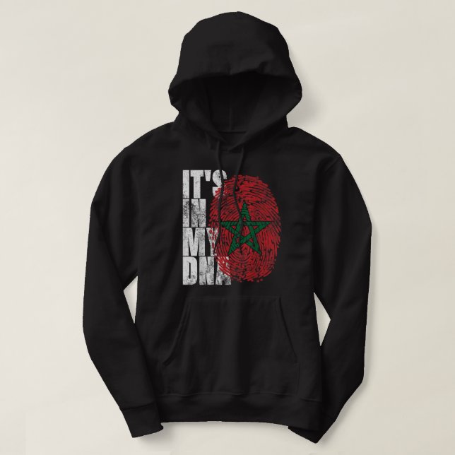 Det är i min DNA marockanska afrikanska gåvor Moor Hoodie (Design framsida)