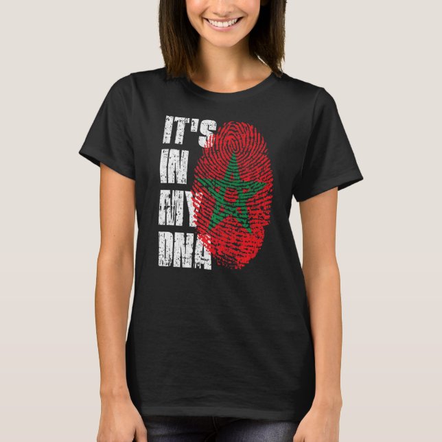 Det är i min DNA-marockanska Flagga T Shirt (Framsida)