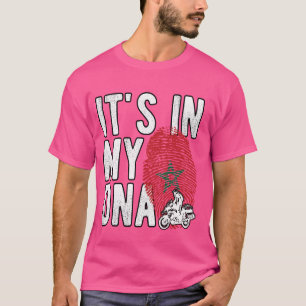 Det är i min DNA Marocko Flagga Moroccan motorcyke T Shirt