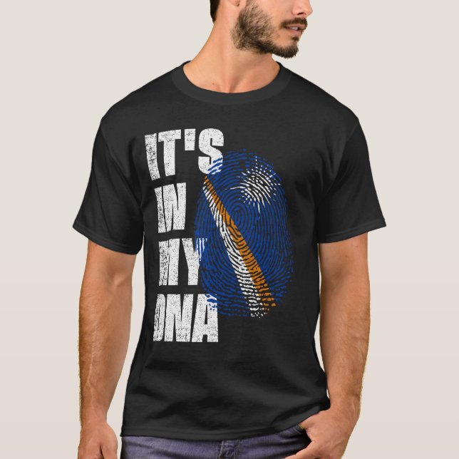 DET ÄR I MIN DNA Marshall Islands Flagga T Shirt (Framsida)