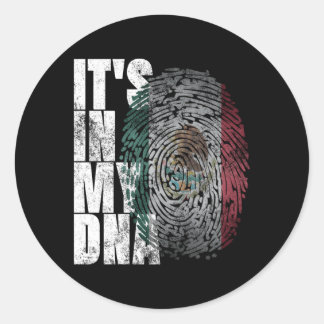 Det är i min Dna Mexican Proud Hispanic Mexico Fla Runt Klistermärke