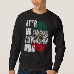 Det är i min Dna Mexico Flagga mexikan Lång Ärmad Tröja
