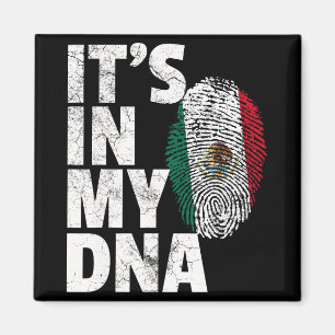Det Är I Min Dna Mexikansk Mexiko Flagga Cinco De  Magnet