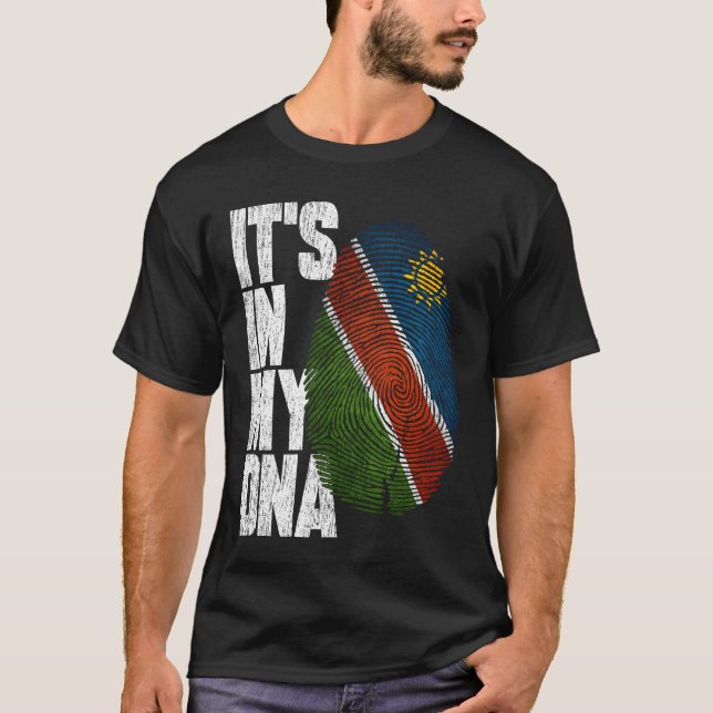 Det är i min DNA Namibian-Flagga T Shirt (Framsida)