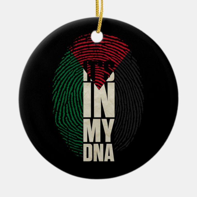 Det är i min DNA-palestinska arabiska palestinska  Julgransprydnad Keramik (Framsidan)