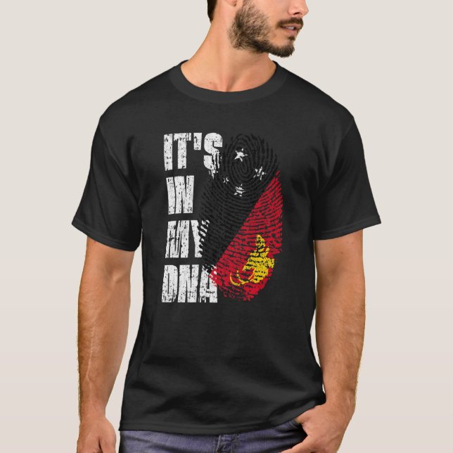 Det är i min Dna Papua Nya Guinea-Flagga Papua Nya T Shirt (Framsida)