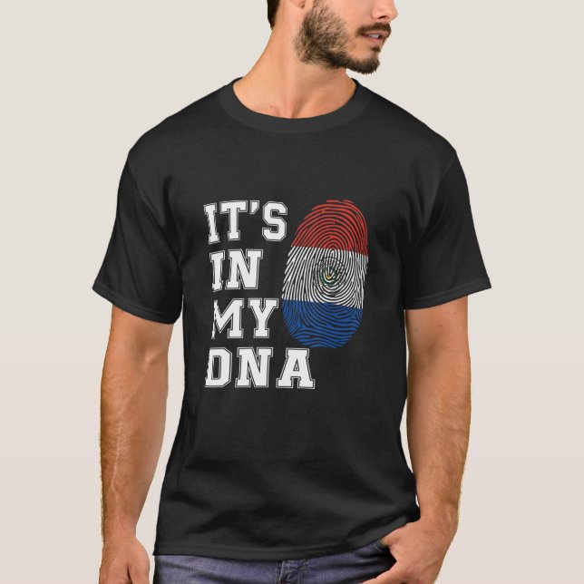 Det är i min DNA-paraguays proud Paraguay-Flagga T Shirt (Framsida)