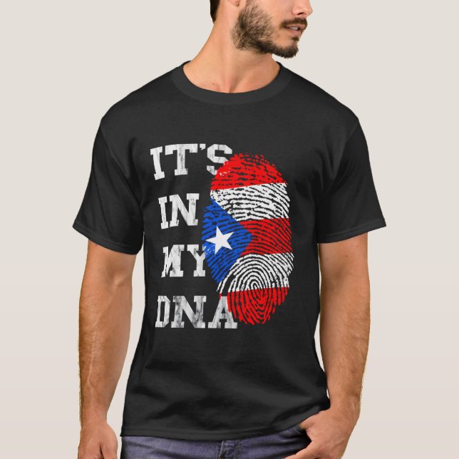 Det är i min Dna Puerto Rico Flagga Puerto Rican R T Shirt (Framsida)
