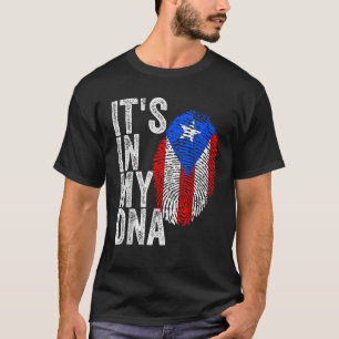 DET ÄR I MIN DNA Puerto Rico Flagga Rican Pride Ma T Shirt