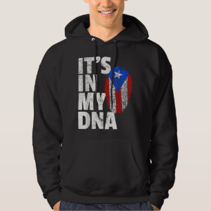 DET ÄR I MIN DNA Puerto Rico Rican Flagga Women Gi Hoodie