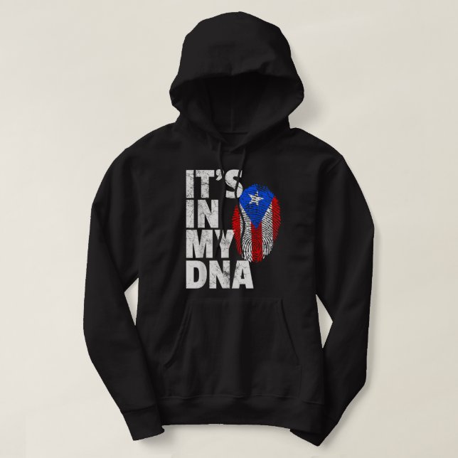 DET ÄR I MIN DNA Puerto Rico Rican Flagga Women Gi Hoodie (Design framsida)