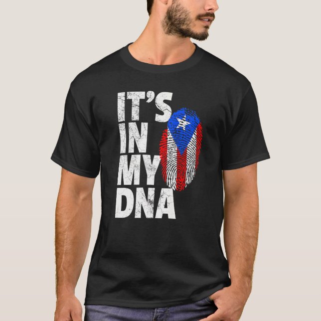 Det är i min Dna Puerto Rico Rican Flagga Women T Shirt (Framsida)