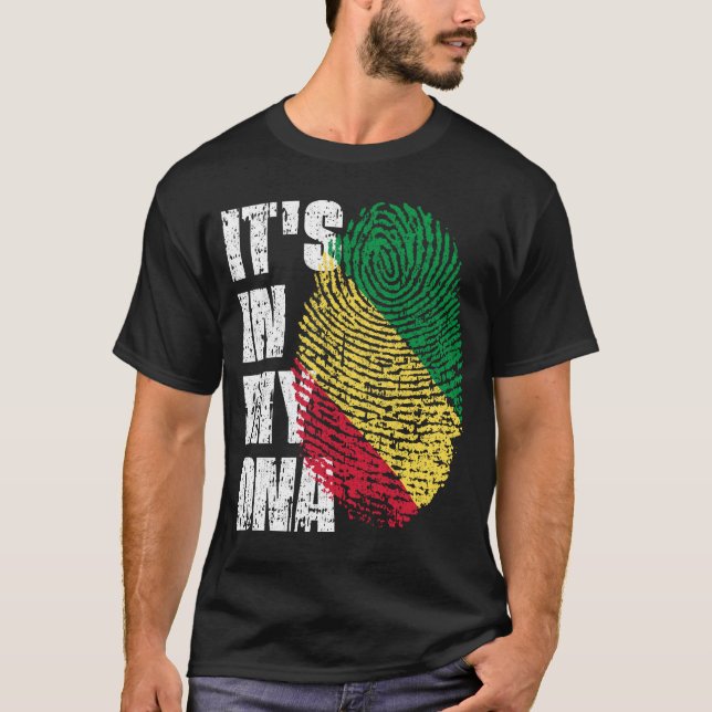 DET ÄR I MIN DNA-republik Flagga Kongo T Shirt (Framsida)