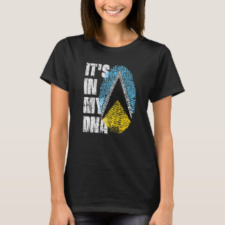 Det är i min Dna Saint Lucia Flagga Saint Lucian T Shirt