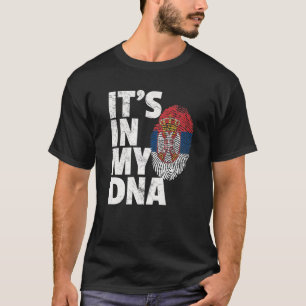 DET ÄR I MIN DNA Serbiska Flagga julgåva T Shirt
