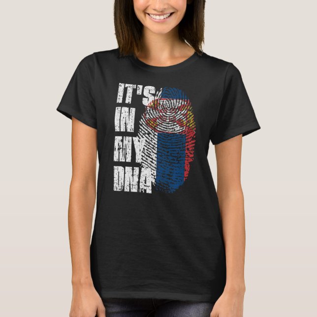 Det är i min DNA-serbiska Flagga T Shirt (Framsida)