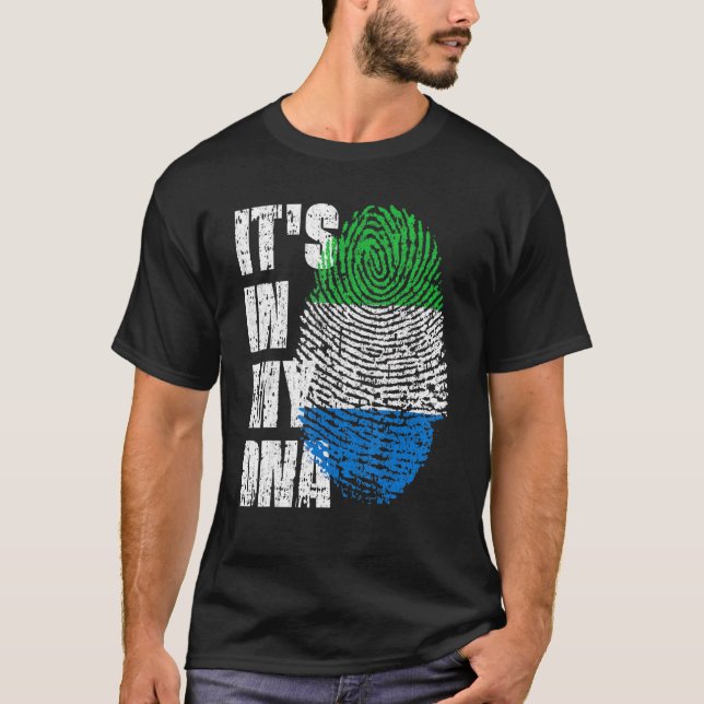 Det är i min DNA-Sierra Leone Flagga Sierra Leonea T Shirt (Framsida)