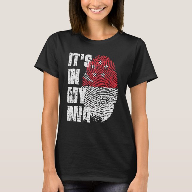 Det är i min DNA Singapore-Flagga Singaporean T Shirt (Framsida)