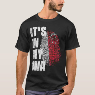 DET ÄR I MIN DNA Singapore Flagga T Shirt