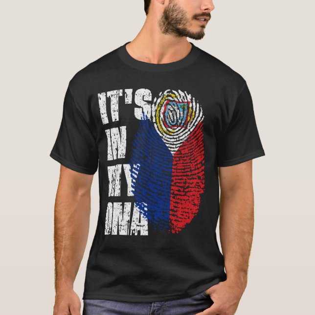 DET ÄR I MIN DNA Sint Maarten Flagga St. Maartener T Shirt (Framsida)